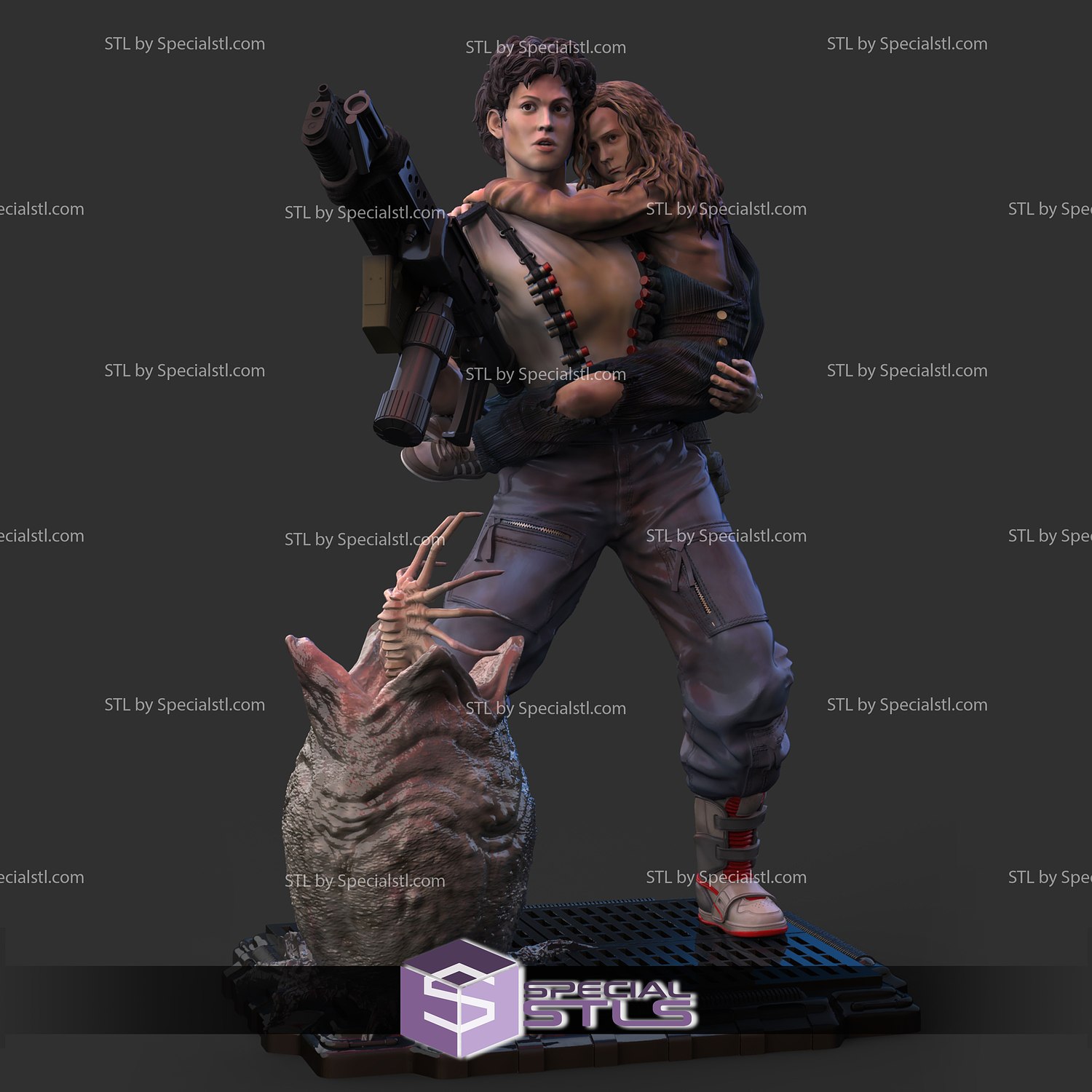 yabancı Ellen Ripley 3d model diyorama 3D print model - Mito3D