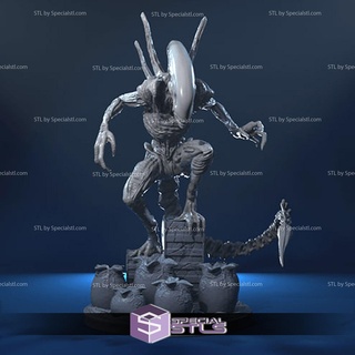 extraterrestre xenomorfo huevo diorama Listo 3d impresión 3d print model - Mito3D