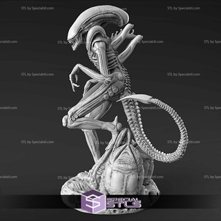 extraterrestre xenomorfo stl archivos pie v2 Alinear 3d modelo 3d print model - Mito3D