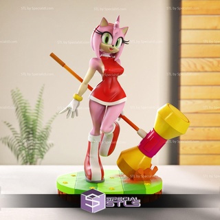 amy Rosa Sonic 3d impresión figurilla 3d print model - Mito3D