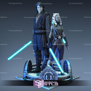 Anakin Skywalker ahsoka Tano Diorama bereit drucken 3d print model - Mito3D