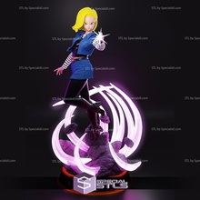 Android 18 Aktion Pose 3d print model - Mito3D