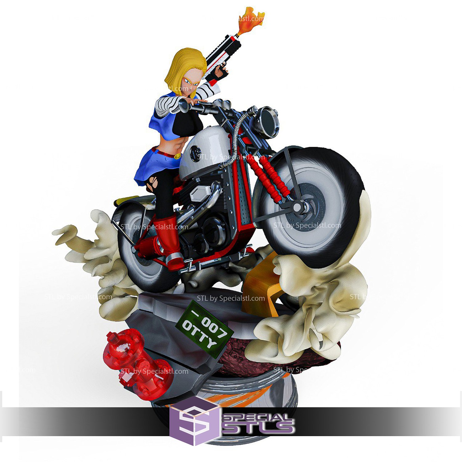 android 18 motor stl Dosyalar Ejder topu 3D print model - Mito3D