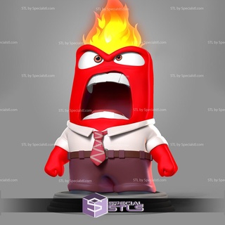 anger inside fanart stl files 3d print model - Mito3D