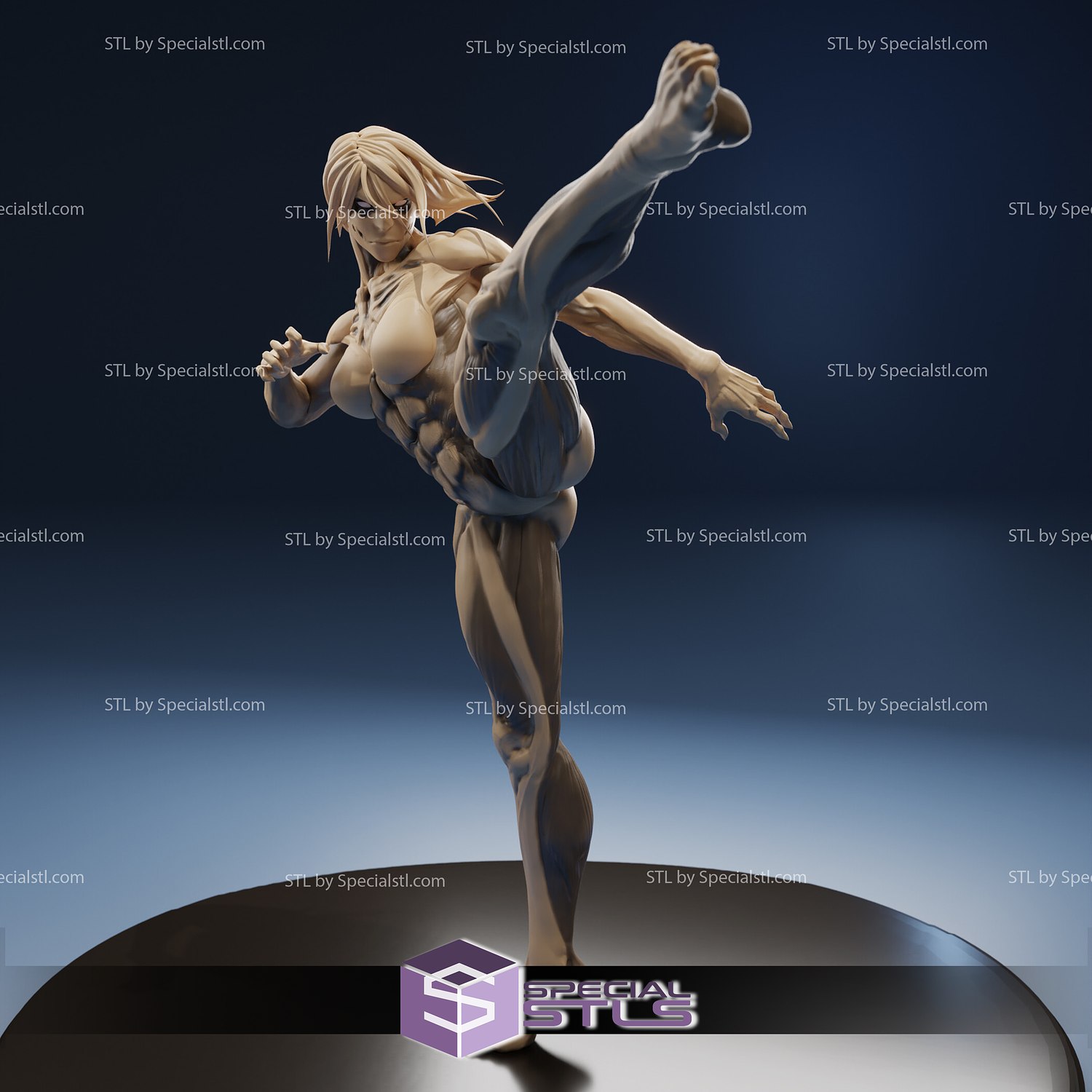 Annie femelle Titan stl dossiers action pose 3D print model - Mito3D