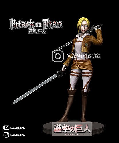 Annie Leonhart ataque titán 3D print model - Mito3D