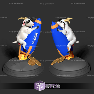 aquagoat goat rocket stl files fanart 3d print model - Mito3D