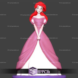 ariel rosa vestito base pronto 3d Stampa 3d print model - Mito3D