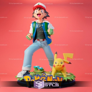 Asche Pikachu stl Dateien Pokémon 3d druckbar 3d print model - Mito3D