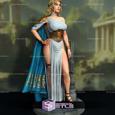 athena geek woman digital sculpture specialstl 3d print model - Mito3D