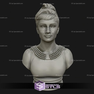 audrey hepburn bust ready 3d print 3d print model - Mito3D