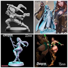 august 2021 dungeon pin-ups miniature 3d print model - Mito3D