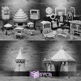 august 2023 set 83 - nightsky carnival epic miniatures 3d print model - Mito3D