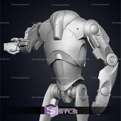 b2 súper batalla droide pie listo to 3d impresión especialstl 3d print model - Mito3D