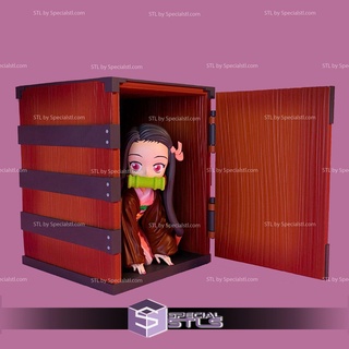 bambino nezuko scatola 3d stampa figurina demone assassino stl File 3d print model - Mito3D