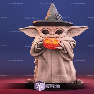bébé yoda Halloween stl dossiers guerres étoiles 3d modèle 3d print model - Mito3D