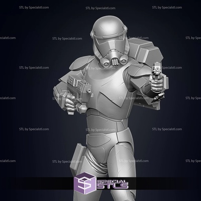 male lotto cacciatore guerre stellari posa 2 pronto to 3d stampa speciale 3d print model - Mito3D