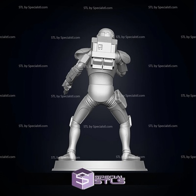 bad batch hunter starwars pose 4 ready to 3d print specialstl 3d print model - Mito3D
