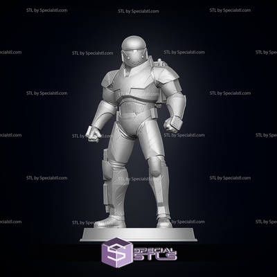 bad batch wrecker starwars pose 6 ready to 3d print specialstl 3d print model - Mito3D