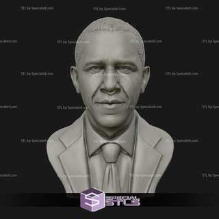 barack obama bust 3d model 3d print model - Mito3D