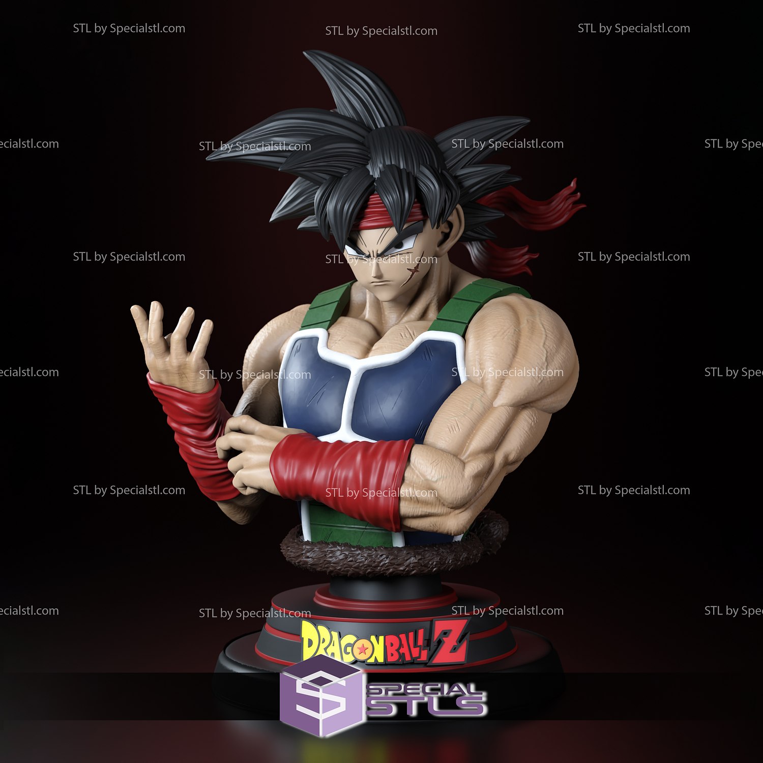 bardock busto Listo 3d impresión esfera dragón 3D print model - Mito3D