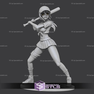 baseball girl 3d model baseball girl 3d model  3d print model - Mito3D