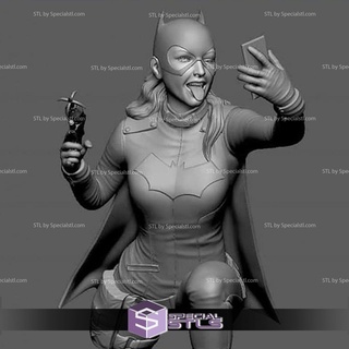Batgirl Selfie stl Dateien 3d print model - Mito3D
