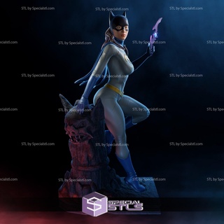batgirl stl arquivos demônio base 3d print model - Mito3D
