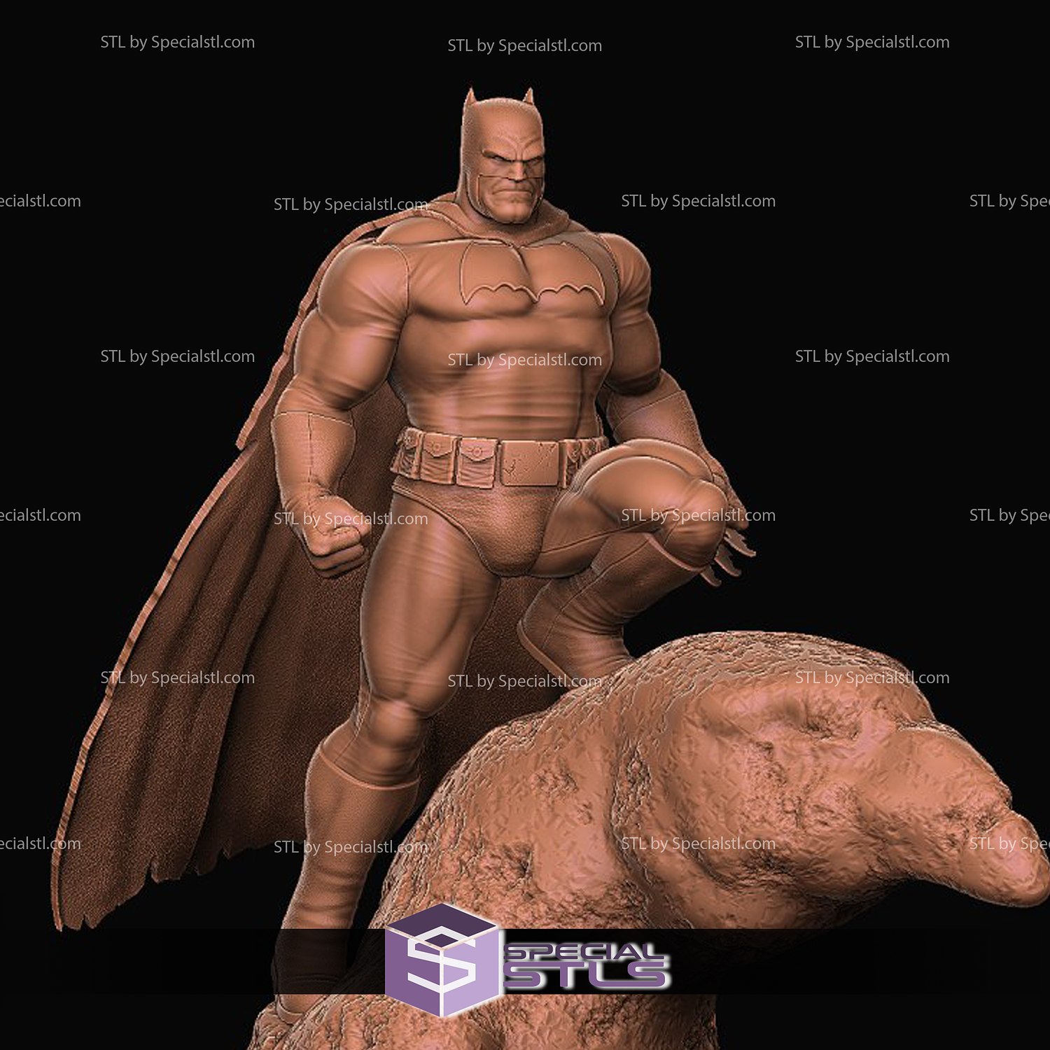 Batman buio cavaliere stl File base 3D print model - Mito3D