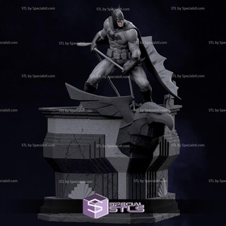 batman deco pedestal 3d impressão modelo 3d print model - Mito3D