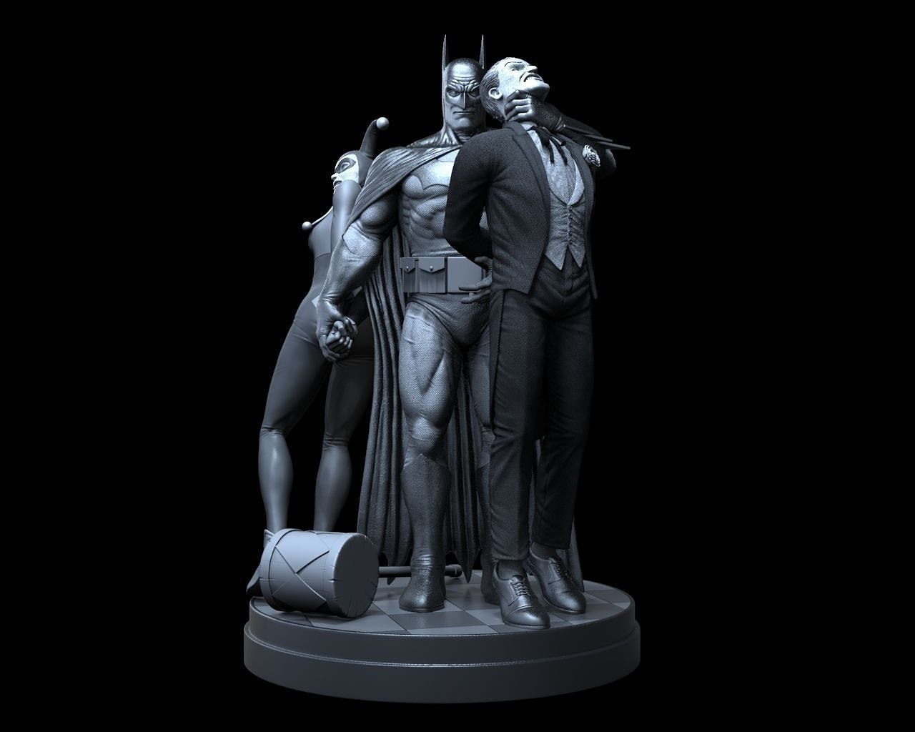 Batman Joker Harley Quinn dc 3D print model - Mito3D