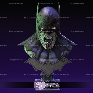 batman zombi buste stl dossiers 3d print model - Mito3D