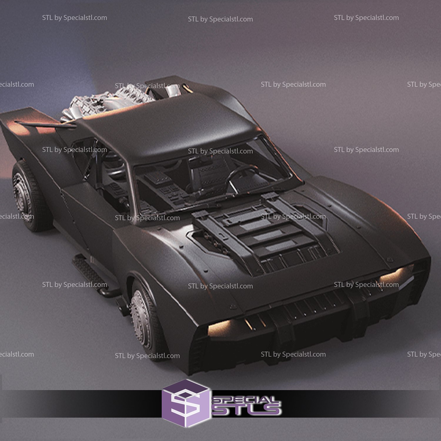 batmobile 2022 stl files 3D print model - Mito3D