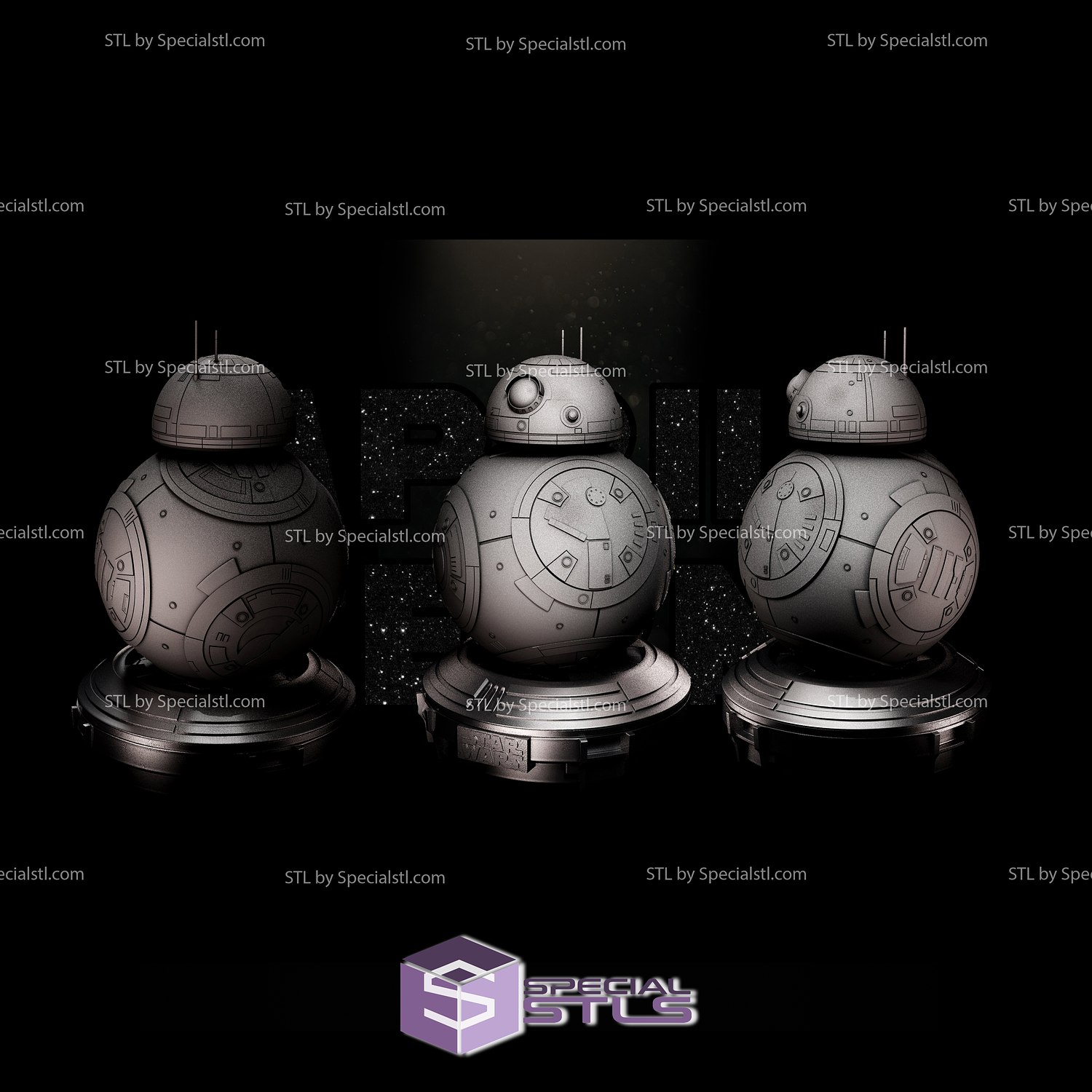 bb 8 andróide v2 Estrela guerras 3d modelos 3D print model - Mito3D