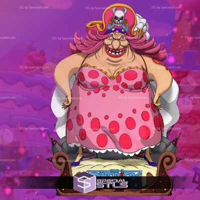 big mom basic standing 3d printing figurine one piece specialstl charlotte linlin 3d print model - Mito3D