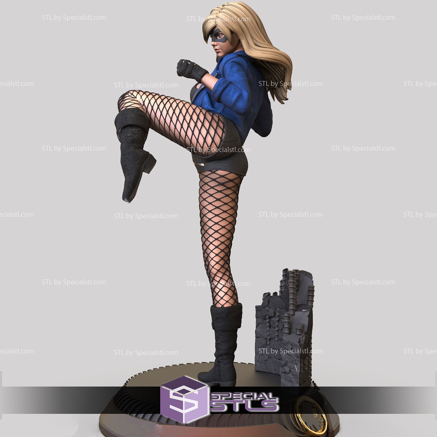 black canary action pose dc 3D print model - Mito3D