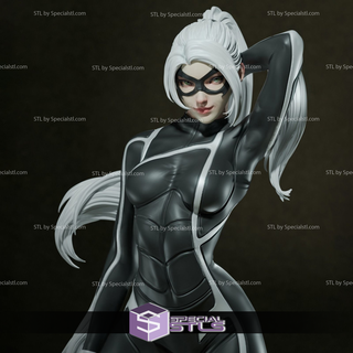 noir chat Nouveau costume 3d impression figurine 3d print model - Mito3D