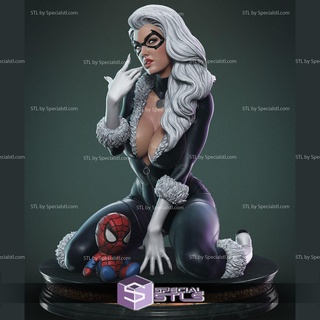 black cat sitting pose 3d print model - Mito3D