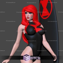 black widow surfing outfit marvel 3d print model - Mito3D