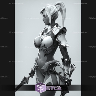 blade dancer dark elf stl files lineage 2 3d model 3d print model - Mito3D