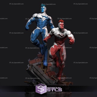 blue red superman 3d print model - Mito3D