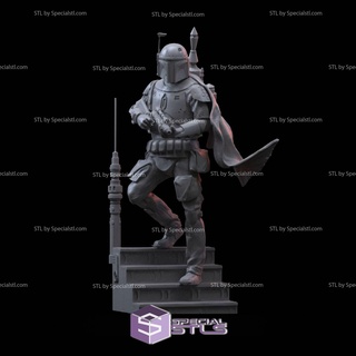 boba fett v3 3d impression figurine étoile guerres stl dossiers 3d print model - Mito3D