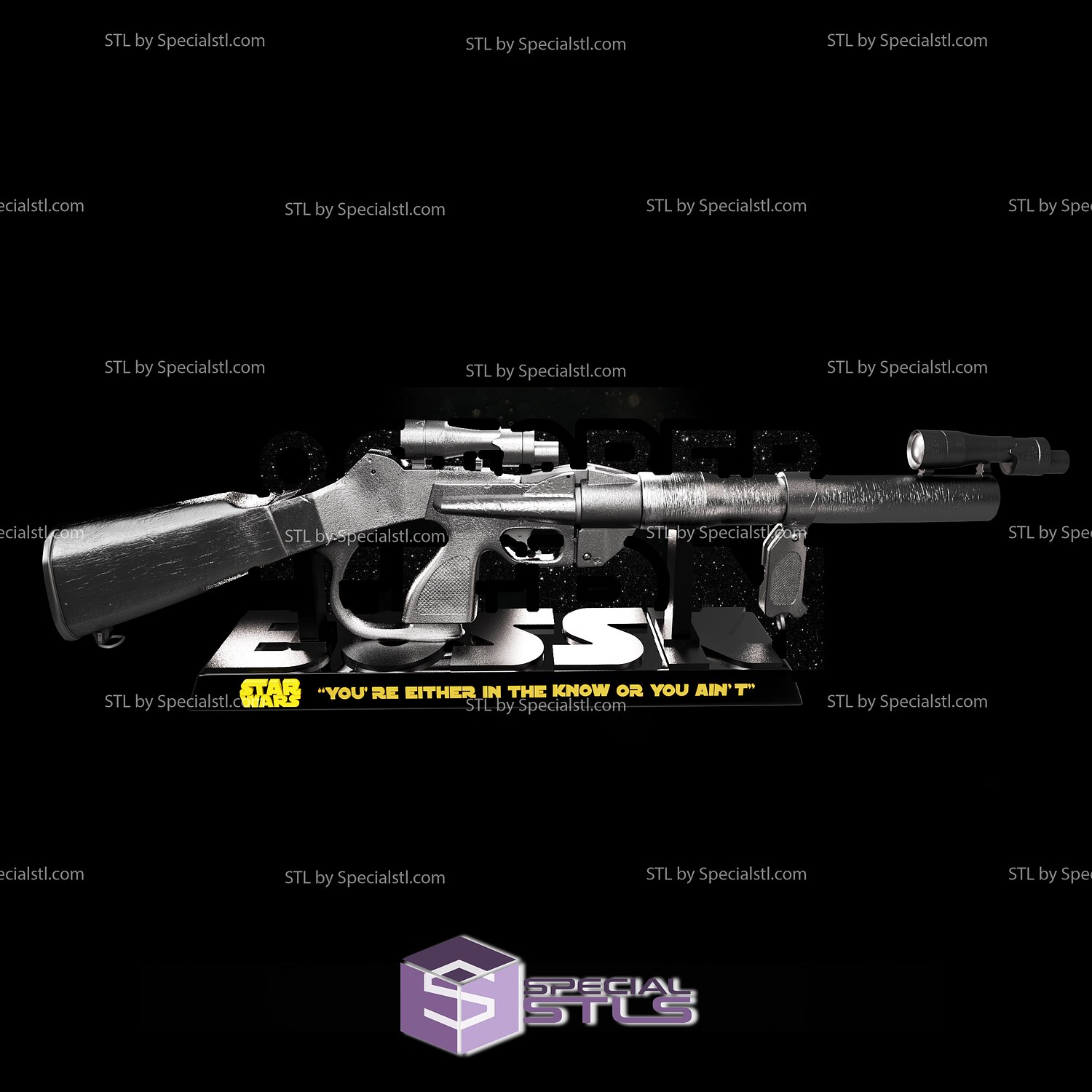 bossk arma Estrela guerras 3d modelos 3D print model - Mito3D