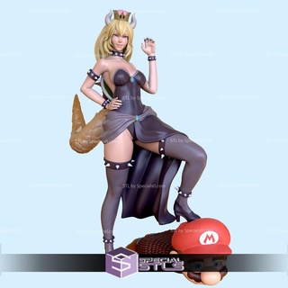 Bowsette Mario Bowser 3d Drucken Figur stl Dateien 3d print model - Mito3D