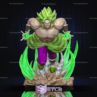 broly action pose v6 3d impression figurine Dragon Ball stl dossiers 3d print model - Mito3D