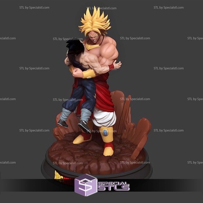 broly batendo arroz 3d impressão modelos especial filho 3d print model - Mito3D