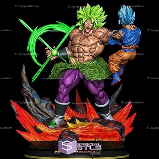 broly Goku ataque 3d print model - Mito3D