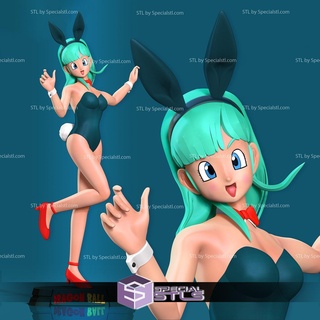 bulma bunny suit standing stl files 3d print model - Mito3D