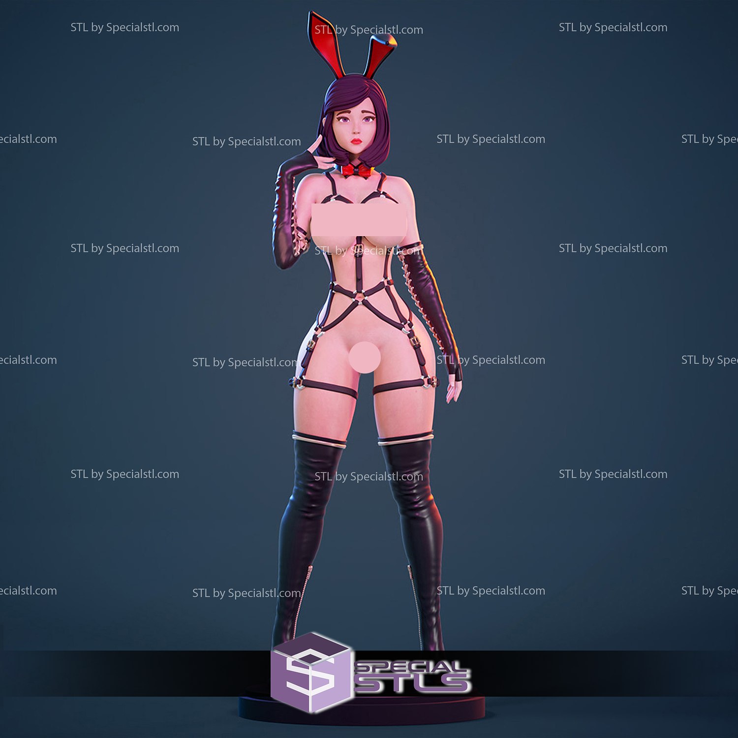 lapin fille nsfw v6 stl dossiers 3d impression figurine 3D print model - Mito3D