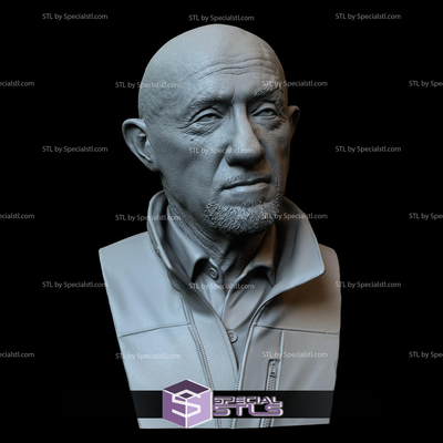 bust portrait stl collection - mike ehrmantraut breaking bad specialstl 3d print model - Mito3D